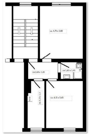 Etagenwohnung Solingen Central - 2 Zimmer, 45 m&sup2;, 400&euro; | Angebot:26272590