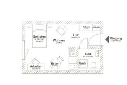 Zimmer Leverkusen Opladen - 1 Zimmer, 1.639&euro; | Angebot:25531861