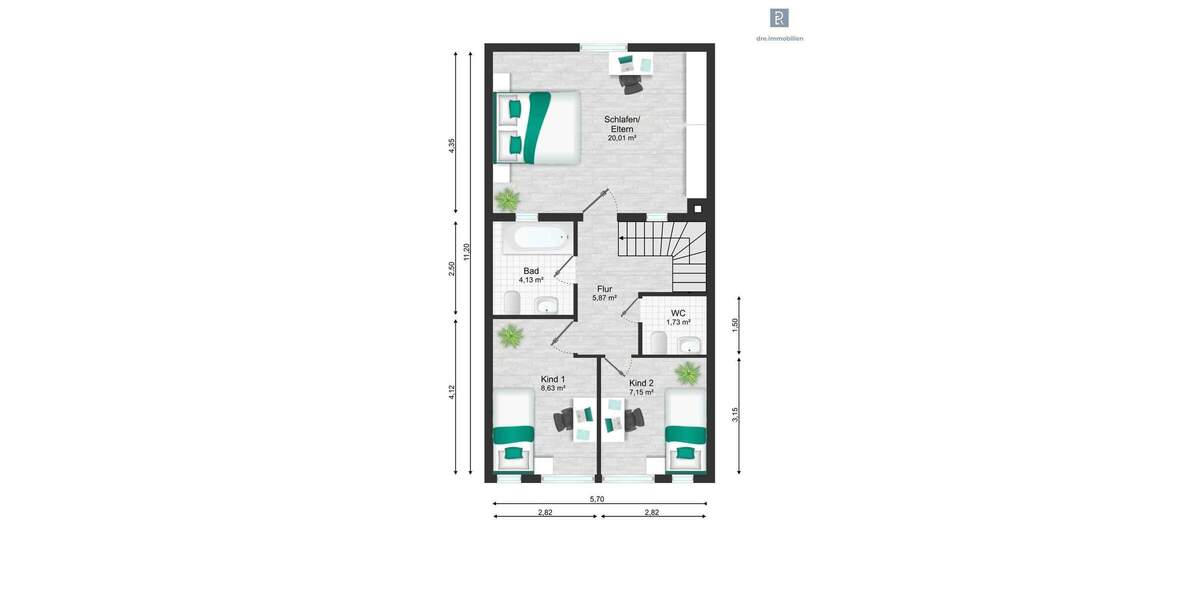 Reihenmittelhaus Sankt Augustin Menden - 4 Zimmer, 113 m&sup2;, 420.000&euro; | Angebot:25400683