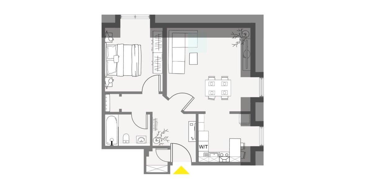 Etagenwohnung Bonn Auerberg - 2 Zimmer, 50 m&sup2;, 750&euro; | Angebot:26133364