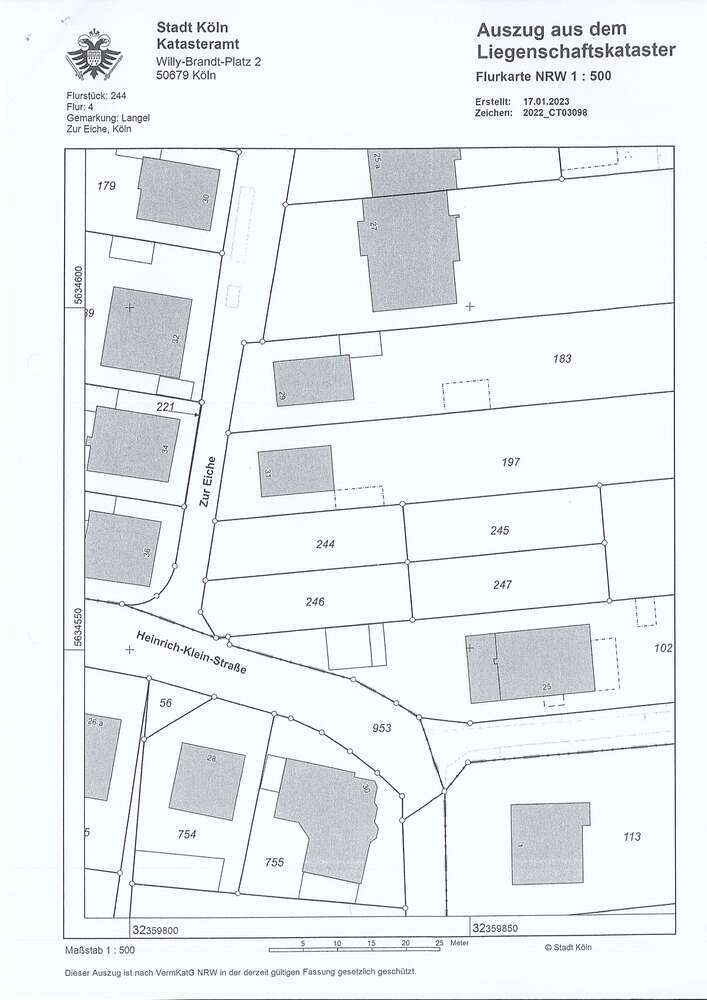Grundstück zu verkaufen in Köln-Langel 167.500 € 250 m²