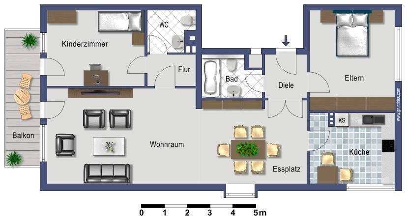 Wohnung zum Mieten in Wesseling 885 € 100 m² 3 zimmer