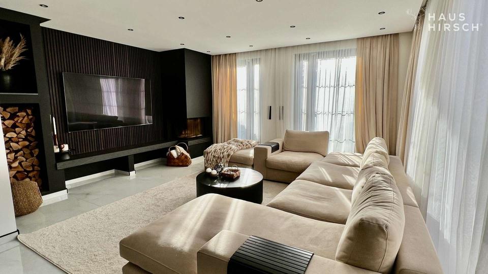 Luxuriöse Doppelhaushälfte mit Smart-Home-System, Alarmanlage, Kamin, Garten, - möbliert zur Miete 5 zimmer