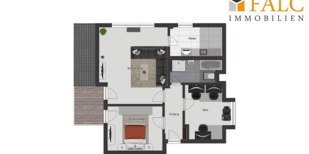 Etagenwohnung Hennef (Sieg) Hennef - 3 Zimmer, 69 m&sup2;, 269.000&euro; | Angebot:26291196