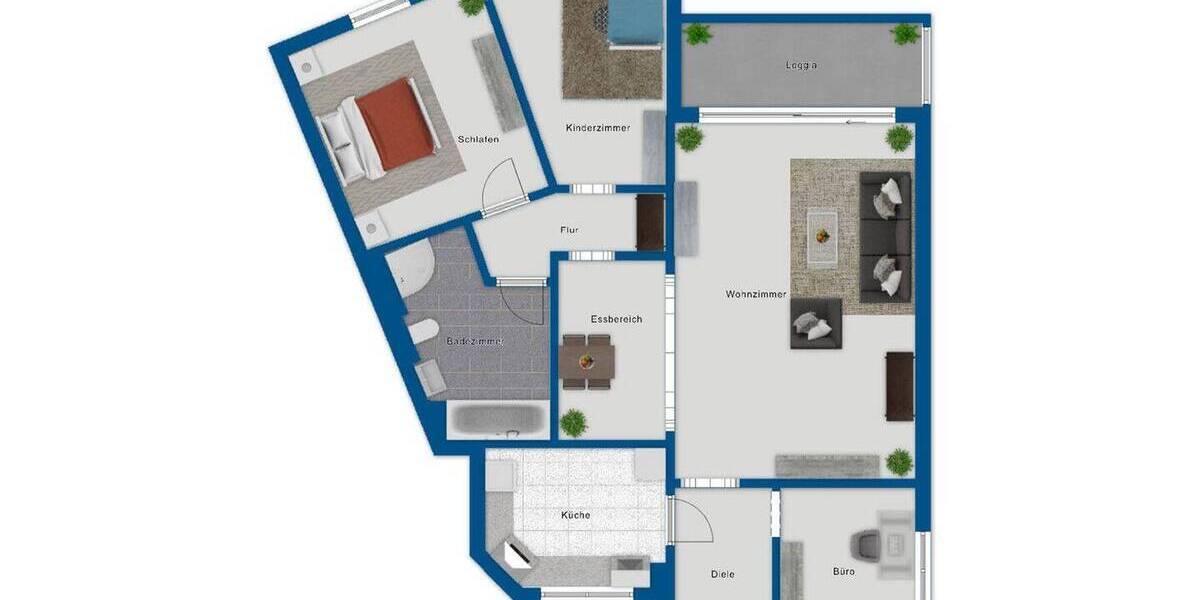 Etagenwohnung Köln Lövenich - 4 Zimmer, 90 m&sup2;, 349.000&euro; | Angebot:26817350