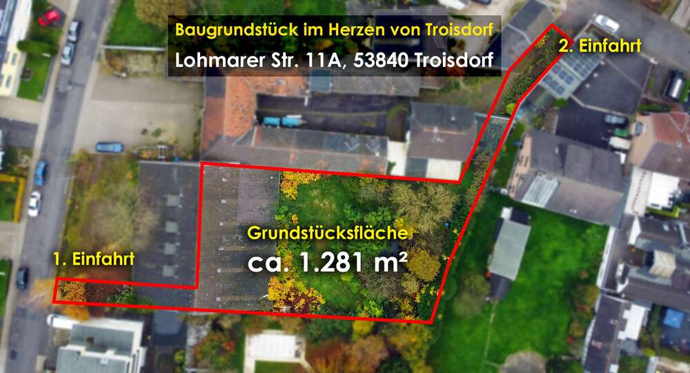 Grundstück Troisdorf-Mitte Mitte - 850.000&euro; | Angebot:18234356