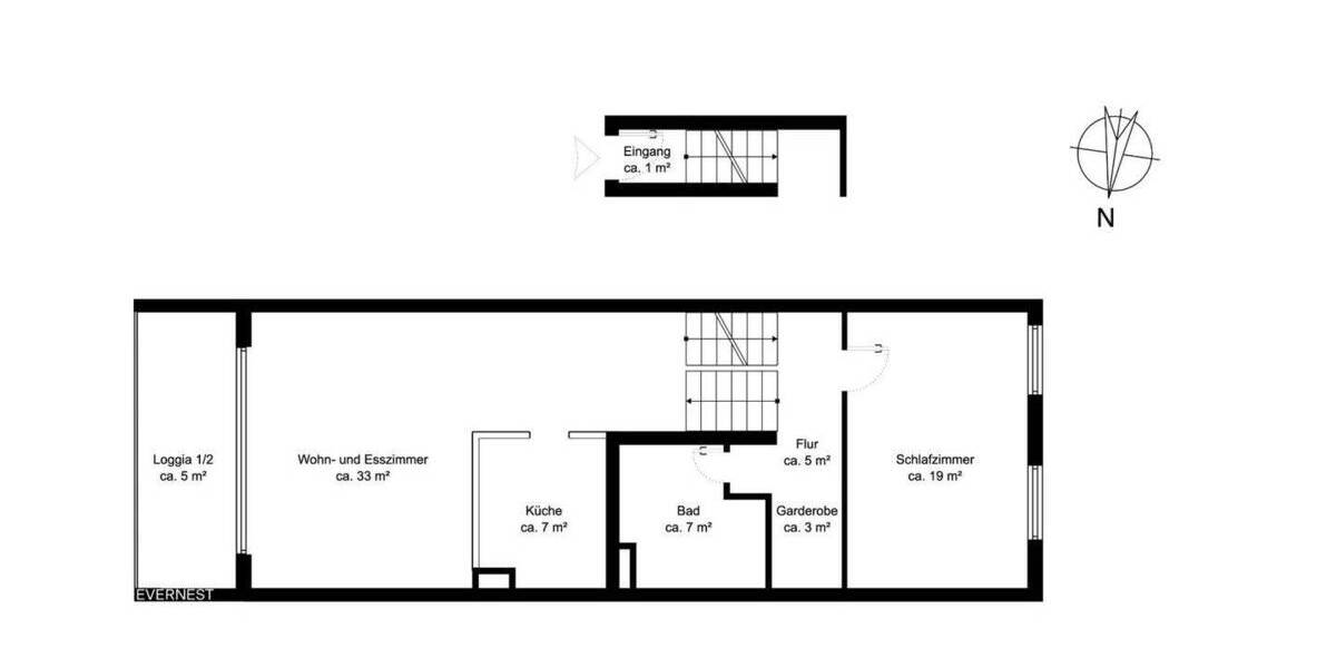 Etagenwohnung Köln Junkersdorf - 4 Zimmer, 113 m&sup2;, 315.000&euro; | Angebot:26027628