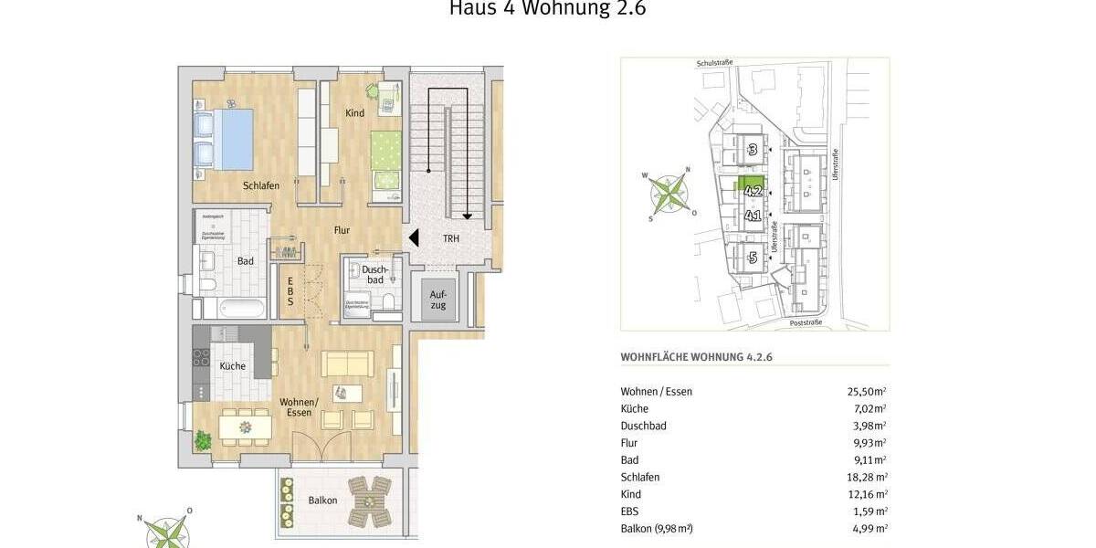 Etagenwohnung Leichlingen Büscherhöfen - 3 Zimmer, 92 m&sup2;, 559.700&euro; | Angebot:23946109