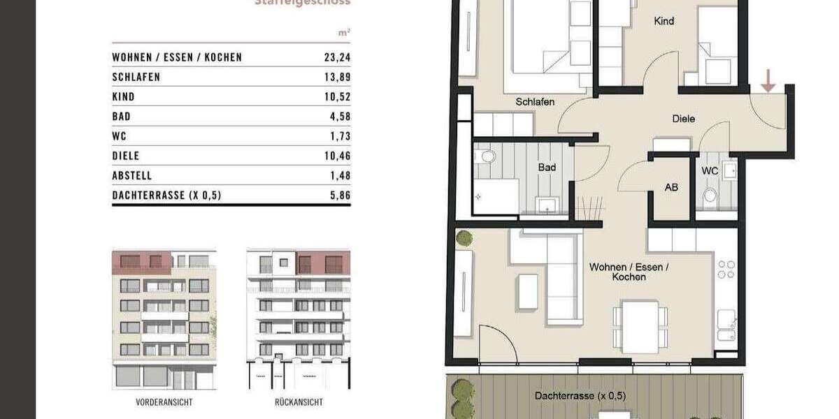 Etagenwohnung Köln Lindenthal - 3 Zimmer, 72 m&sup2;, 560.000&euro; | Angebot:25591732