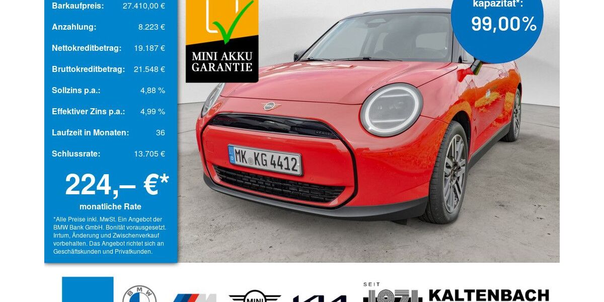 Mini Cooper E 12.000 km 27.410 &euro; Overath-Vilkerath 51491