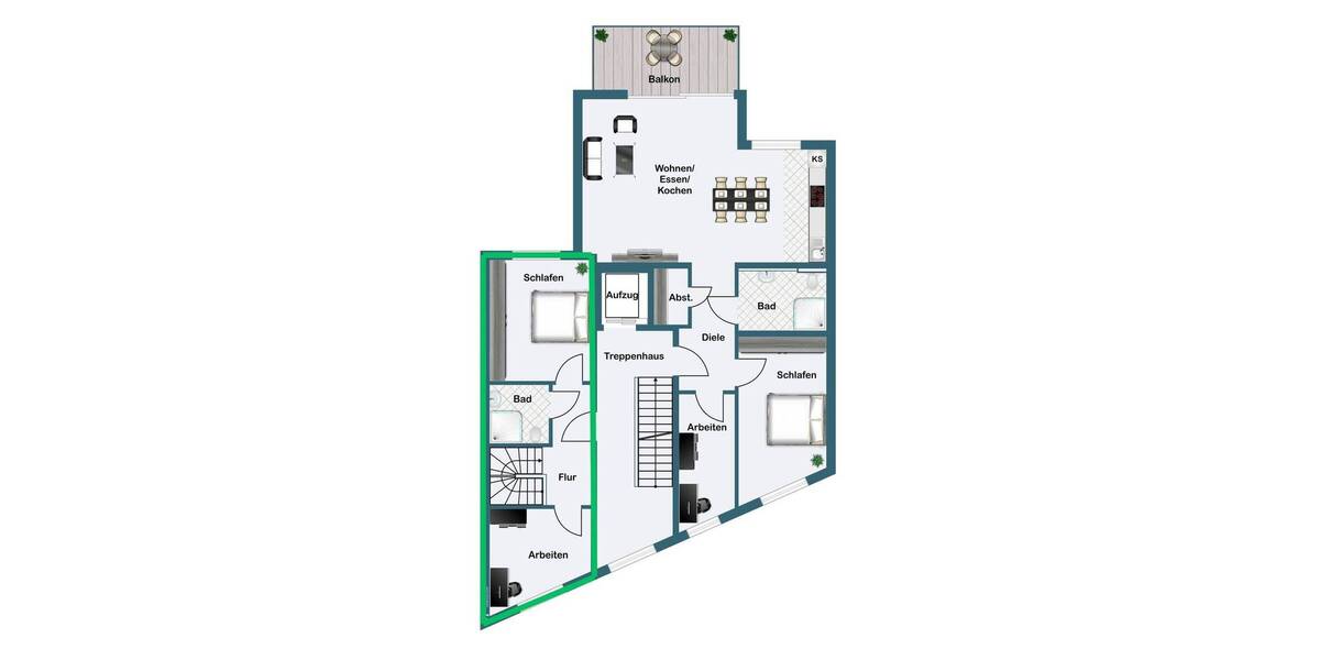 Etagenwohnung Köln Lövenich - 3 Zimmer, 70 m&sup2;, 420.000&euro; | Angebot:23884176