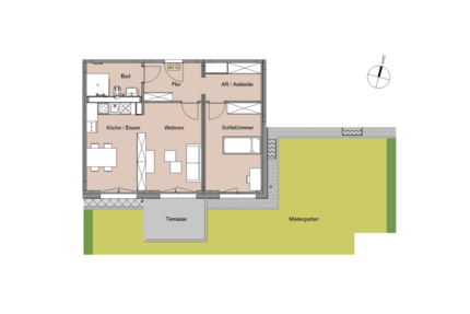 Wohnung Leverkusen Alkenrath - 2 Zimmer, 62 m&sup2;, 925&euro; | Angebot:26777275