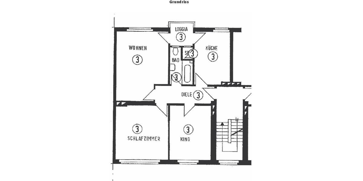Etagenwohnung Köln Mülheim - 3 Zimmer, 80 m&sup2;, 256.000&euro; | Angebot:27117932