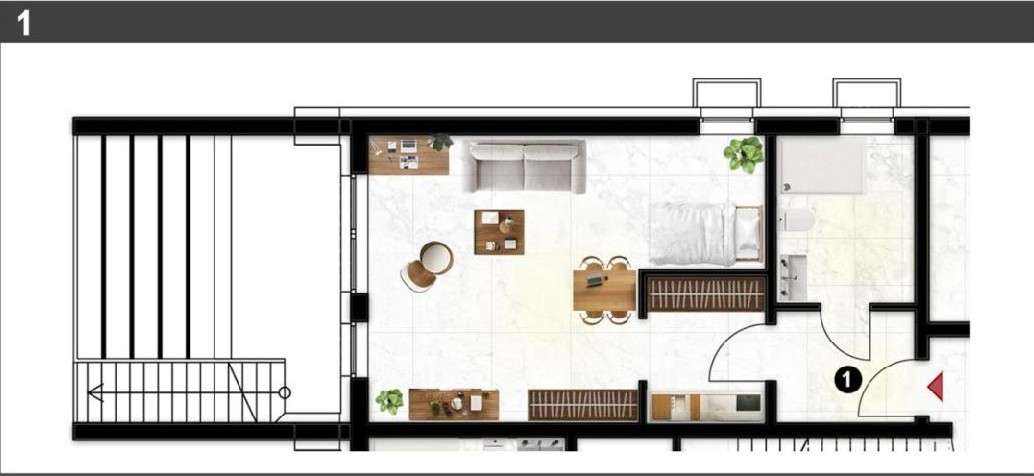 Etagenwohnung Köln - Niehl Niehl - 1 Zimmer, 50 m&sup2;, 289.900&euro; | Angebot:23844151