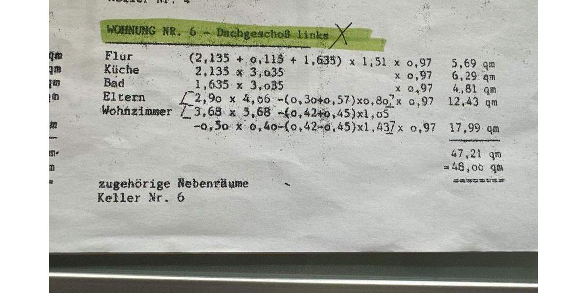 Etagenwohnung Bergisch Gladbach Heidkamp - 2 Zimmer, 48 m&sup2;, 150.000&euro; | Angebot:25277859