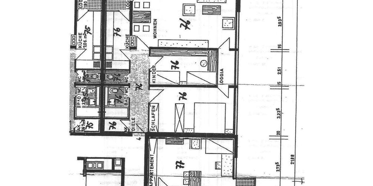Etagenwohnung Bonn Poppelsdorf - 3 Zimmer, 83 m&sup2;, 279.000&euro; | Angebot:24468457