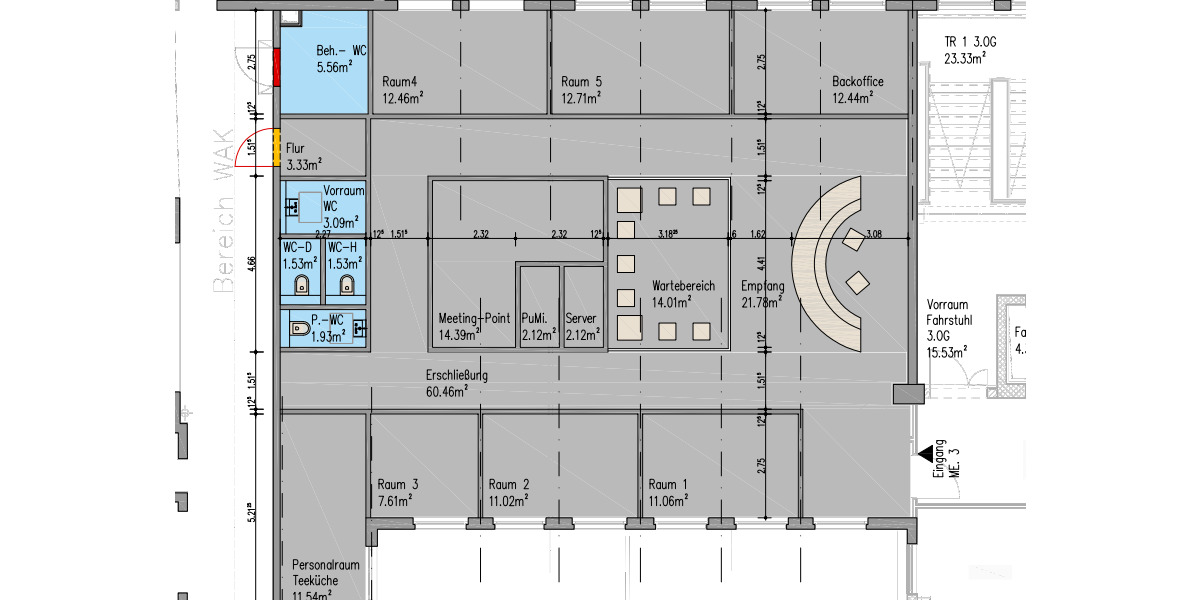 Büro- & Schulungsflächen auf der Bonner Straße zimmer