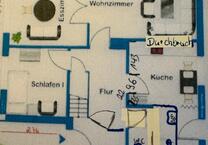 Haushälfte und Wohnung mit Gartenanteil zu vermieten