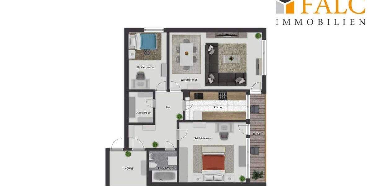 Etagenwohnung Sankt Augustin Niederpleis - 3 Zimmer, 80 m&sup2;, 199.000&euro; | Angebot:25265796