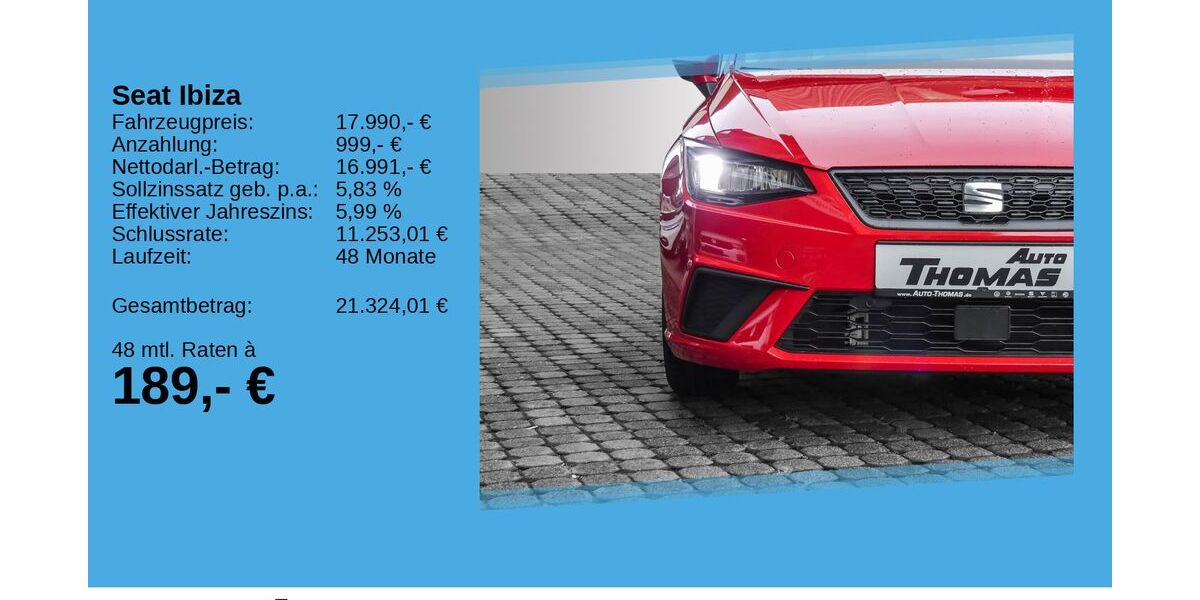 Seat Ibiza 16.770 km 17.489 &euro; Bonn 53227