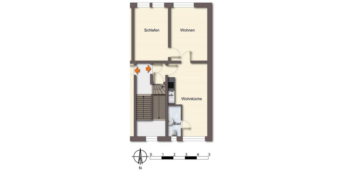 Etagenwohnung Leverkusen Opladen - 3 Zimmer, 50 m&sup2;, 1.050&euro; | Angebot:26918298