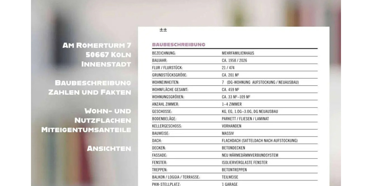 Etagenwohnung Köln Altstadt-Nord - 2 Zimmer, 33 m&sup2;, 259.000&euro; | Angebot:26418026