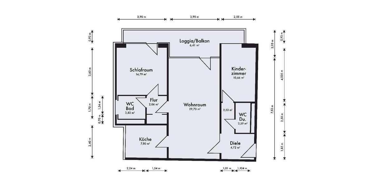 Etagenwohnung Köln Nippes - 3 Zimmer, 86 m&sup2;, 340.000&euro; | Angebot:27023356