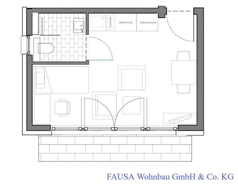 Wohnung zum Mieten in Bonn 480 € 27 m² 1 zimmer