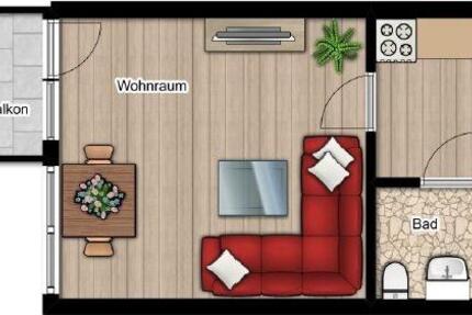Wohnung Köln Rodenkirchen - 1 Zimmer, 30 m&sup2;, 195.000&euro; | Angebot:26576068