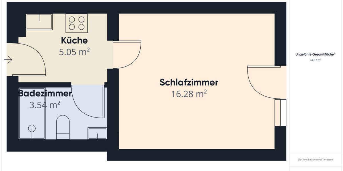 DIE ZIMMEREI | Ab April: Möblierte 1-Zimmer-Wohnung in Deutz für Studierende & Azubis | Large Bude 1 zimmer
