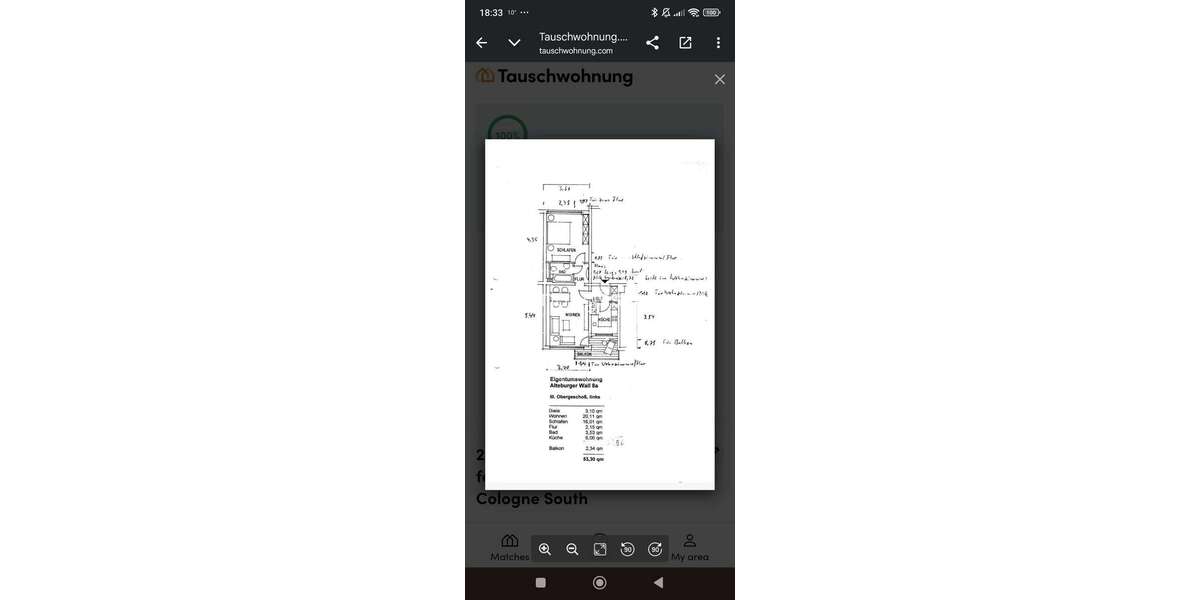 Etagenwohnung Köln - 2 Zimmer, 53 m&sup2;, 649&euro; | Angebot:26828170
