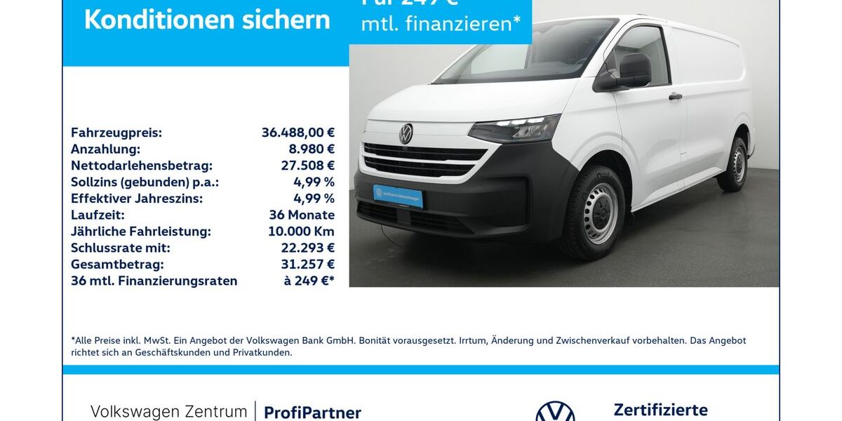 VW T7 Transporter 15.466 km 36.488 &euro; Leverkusen 51379