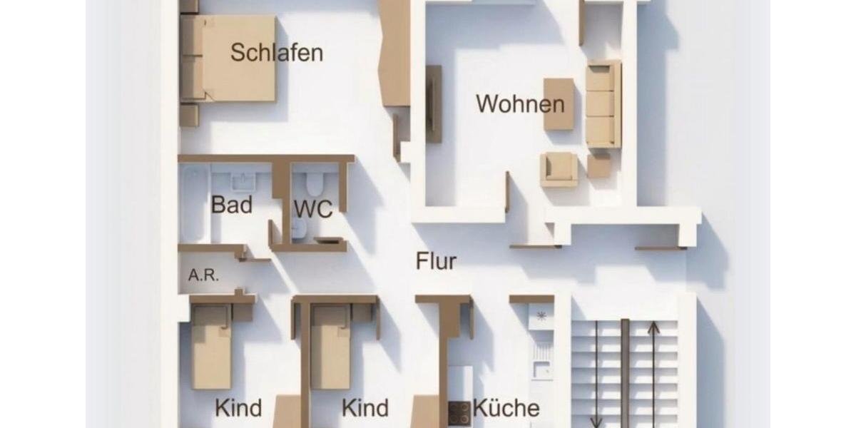 Etagenwohnung Köln Mülheim - 4 Zimmer, 79 m&sup2;, 390.000&euro; | Angebot:27081308