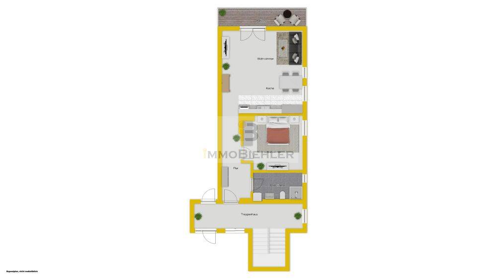 Etagenwohnung Köln Weiden - 2 Zimmer, 55 m&sup2;, 315.000&euro; | Angebot:26824663