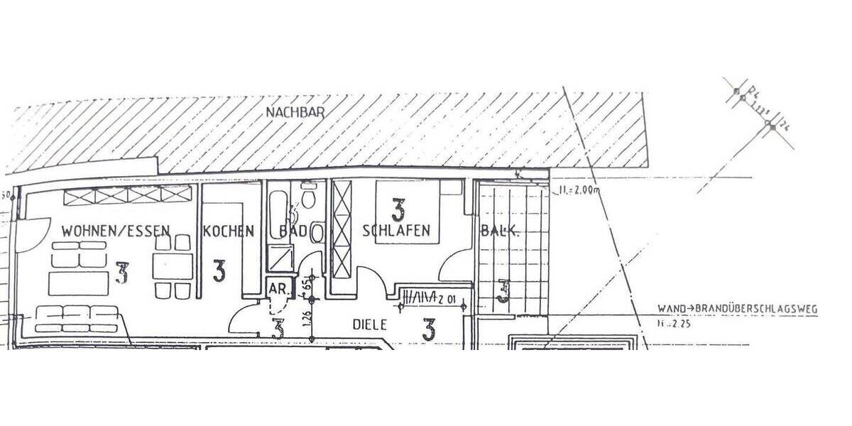 Etagenwohnung Bonn Geislar - 2 Zimmer, 70 m&sup2;, 285.000&euro; | Angebot:26377061