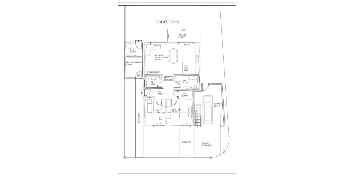 Neubau - Erdgeschoss Wohnung - Erstbezug Sommer 2026 3 zimmer
