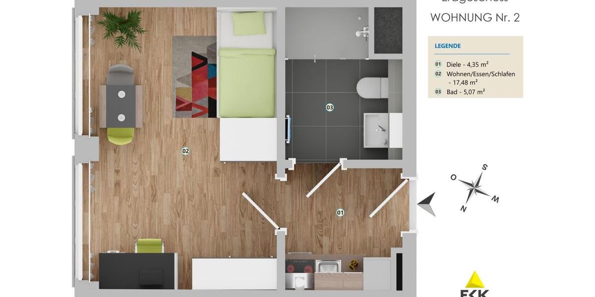 ACHT Wohnungen. ACHT Chancen. Ein Zuhause. 8 top-sanierte 1-Zimmer-Wohnungen in Bonn-Beuel 1 zimmer