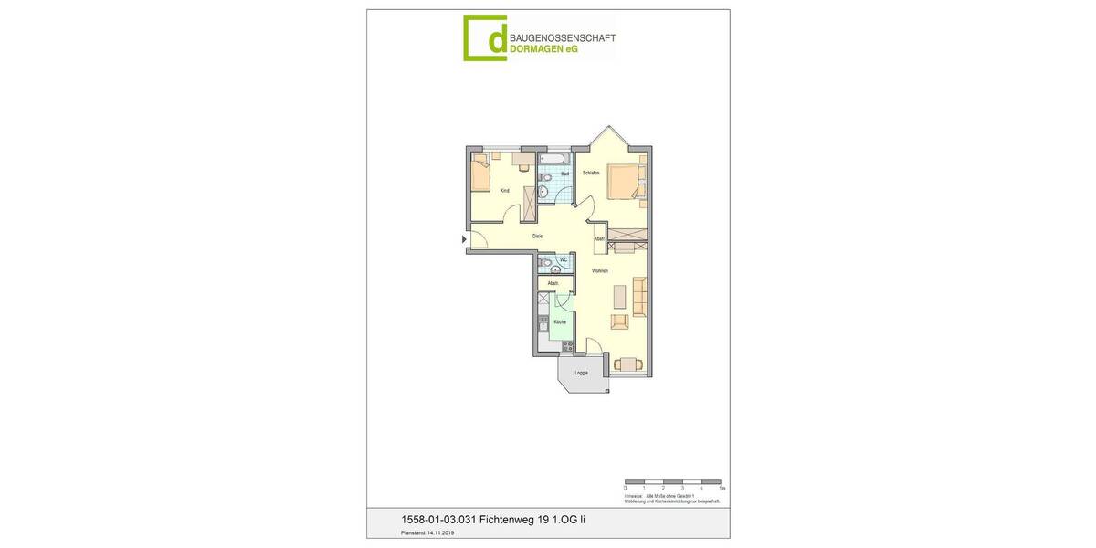 Etagenwohnung Dormagen Horrem - 3 Zimmer, 77 m&sup2;, 658&euro; | Angebot:26853093
