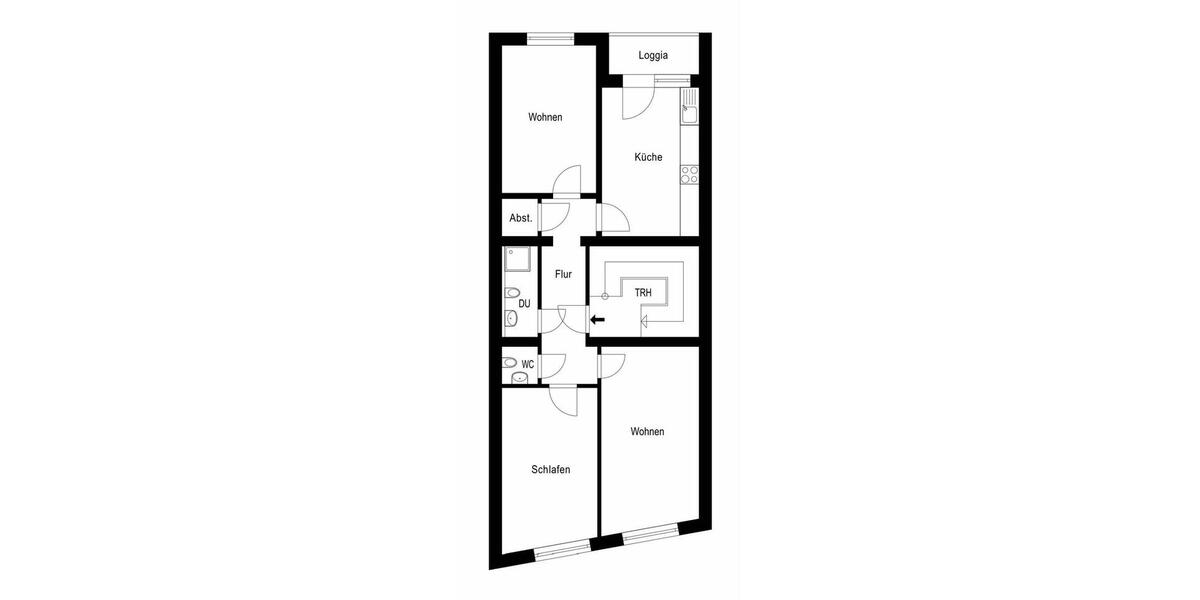 Etagenwohnung Siegburg - 3 Zimmer, 88 m&sup2;, 1.095&euro; | Angebot:26399319