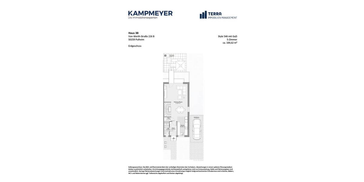 Doppelhaushälfte Pulheim - 5 Zimmer, 185 m&sup2;, 2.440&euro; | Angebot:25789780
