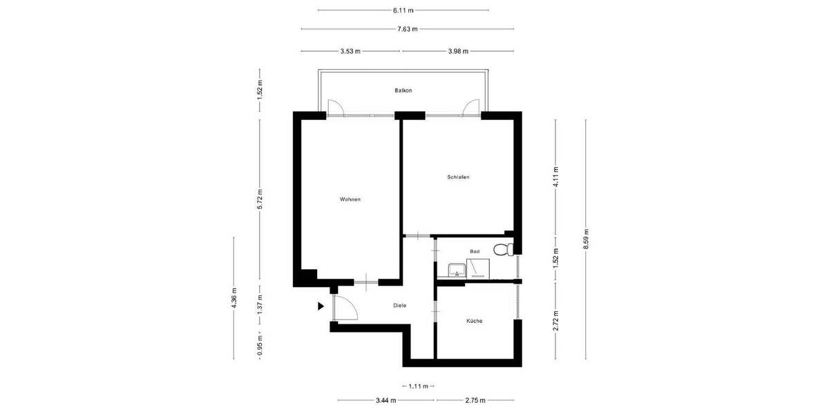 Etagenwohnung Köln Nippes - 2 Zimmer, 60 m&sup2;, 309.000&euro; | Angebot:26377231