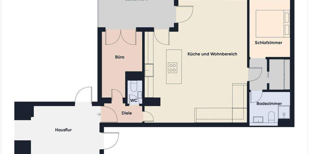 Etagenwohnung Hürth Efferen - 3 Zimmer, 76 m&sup2;, 320.000&euro; | Angebot:24566071