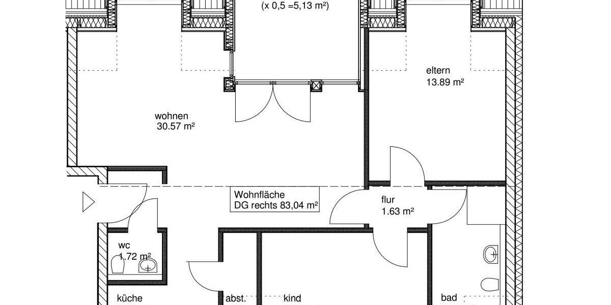 Neue helle Dachgeschoßwohnung mit moderner Heiztechnik im Energiesparhaus Bonn-Endenich - Dachgeschoßwohnung Bonn Dransdorf | Angebot:27302388