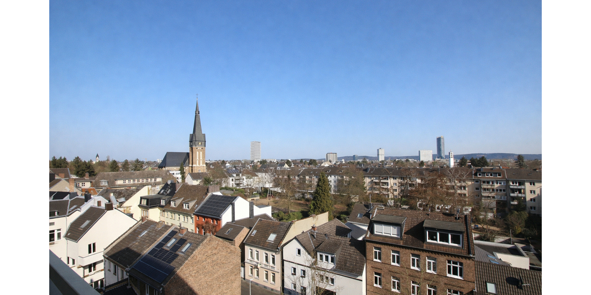 Mit 3D: Ihr Logenplatz über Bonn-Kessenich – helle Wohnung mit Loggia, schöner Aussicht und stufenlosem Zugang - Etagenwohnung Bonn Dottendorf | Angebot:25571387