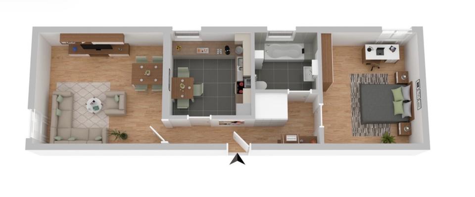 Etagenwohnung Köln Kalk - 2 Zimmer, 65 m&sup2;, 227.500&euro; | Angebot:27259132