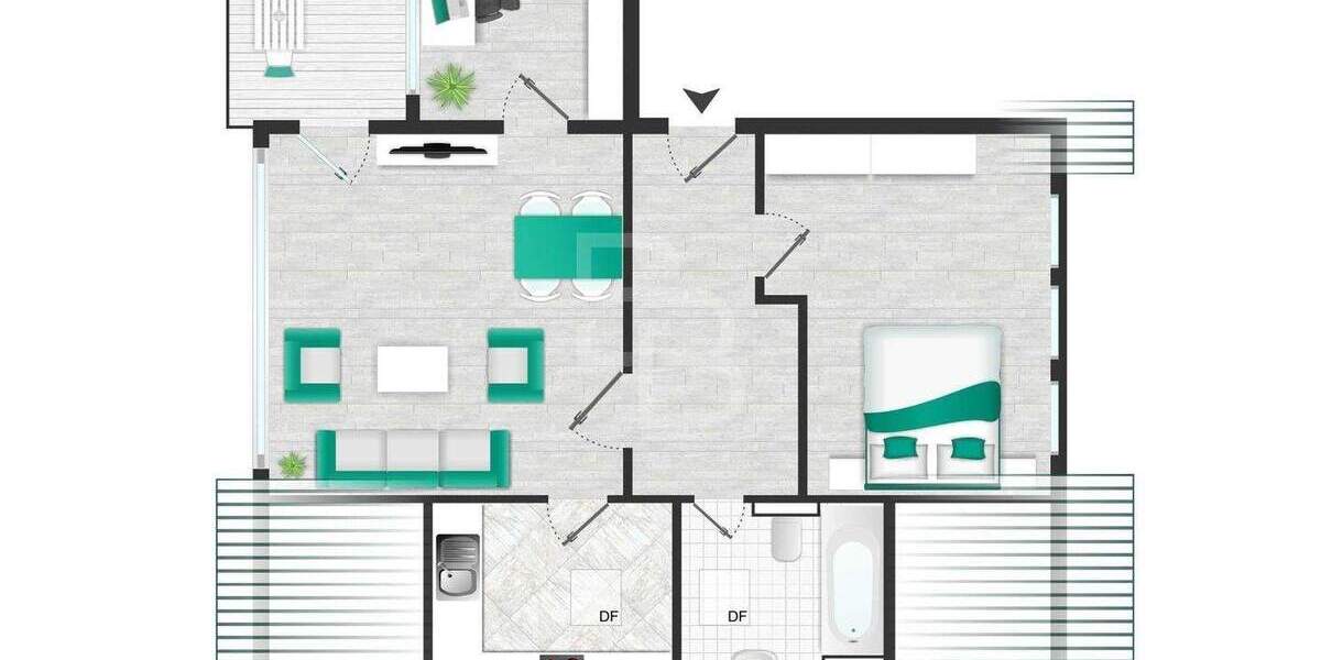 Etagenwohnung Köln Urbach - 3 Zimmer, 66 m&sup2;, 205.000&euro; | Angebot:25687130