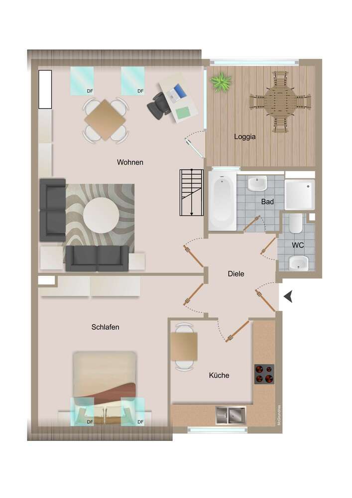 Wohnung zum Mieten in Leverkusen 750 € 75 m²