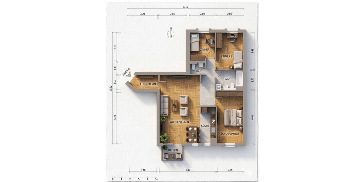 Etagenwohnung Frechen - 4 Zimmer, 94 m&sup2;, 410.000&euro; | Angebot:26201052