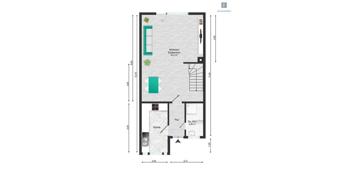 Reihenmittelhaus Sankt Augustin Menden - 4 Zimmer, 113 m&sup2;, 420.000&euro; | Angebot:25740727