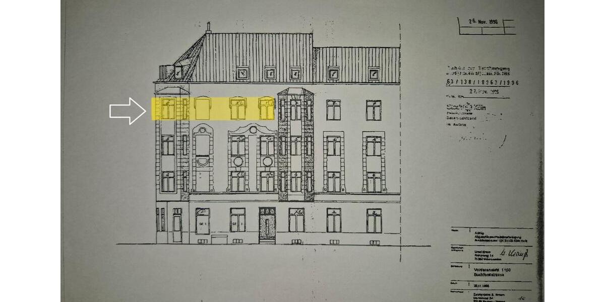 Etagenwohnung Köln Kalk - 3 Zimmer, 58 m&sup2;, 205.000&euro; | Angebot:27006887